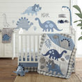 Load image into Gallery viewer, Nursery: Kipton Dino's Cotton Crib Fitted Sheet