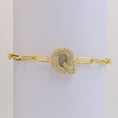 Load image into Gallery viewer, Bracelet: CZ Initial Bubble Balloon Bracelet (Gold Filled)
