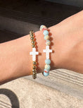 Load image into Gallery viewer, Bracelet: Gold Cross Bracelet