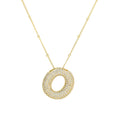 Load image into Gallery viewer, Necklace: Initial CZ Balloon Bubble 18K Gold Necklace