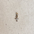 Load image into Gallery viewer, Charm for Necklace: 18k Gold Filled Mini Bezel CZ Cross Charm