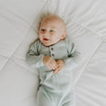 Load image into Gallery viewer, Milan Pastel Kangaroo Pocket Baby Jumpsuit (Organic cotton): Blue