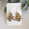 Load image into Gallery viewer, Earrings: Christmas Tree Confetti