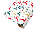 Load image into Gallery viewer, Gift Wrap: 24" x 16' Reversible Holiday | Prancing Deer/Plaid