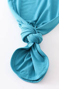 Load image into Gallery viewer, Baby Ruffle Gown: Teal (2 PC Bamboo Set)