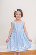 Load image into Gallery viewer, Dress: Blue Gingham Goose A Line Dress
