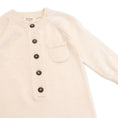 Load image into Gallery viewer, Milan Sweater Knit Button Baby Jumpsuit (Organic Cotton): Grey / 0-3 Month
