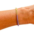 Load image into Gallery viewer, Bracelet: Colored Enamel Box Chain - 18K Gold