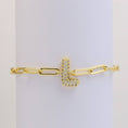 Load image into Gallery viewer, Bracelet: CZ Initial Bubble Balloon Bracelet (Gold Filled)