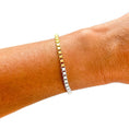 Load image into Gallery viewer, Bracelet: Colored Enamel Box Chain - 18K Gold