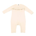Load image into Gallery viewer, Milan Pastel Ruffle Sweater Knit Baby Jumpsuit Organic Cotton: Blush