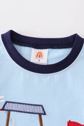 Load image into Gallery viewer, Boy Shirt: Blue Golf Embroidery