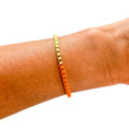 Load image into Gallery viewer, Bracelet: Colored Enamel Box Chain - 18K Gold