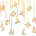 Load image into Gallery viewer, Necklace: Initial CZ Balloon Bubble 18K Gold Filled Necklace