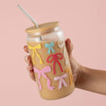 Load image into Gallery viewer, Bows: Coquette Bows Glass Can (16 oz)