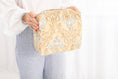 Load image into Gallery viewer, Pouch: Quilted Block Print Trellis