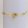 Load image into Gallery viewer, Bracelet: CZ Initial Bubble Balloon Bracelet (Gold Filled)