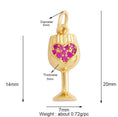 Load image into Gallery viewer, Heart Wine Glass Charm For Charm Necklace & Bracelet