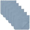 Load image into Gallery viewer, Muslin Burp Cloths by Comfy Cubs: Pack of 6 (Sky Blue)