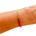 Load image into Gallery viewer, Bracelet: Colored Enamel Box Chain - 18K Gold