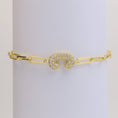 Load image into Gallery viewer, Bracelet: CZ Initial Bubble Balloon Bracelet (Gold Filled)