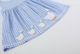 Load image into Gallery viewer, Dress: Blue Gingham Goose A Line Dress