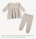 Load image into Gallery viewer, Milan Ruffle Bobble Sweater Knit Baby Dress (Organic Cotton)
