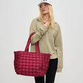 Load image into Gallery viewer, Tote: Dreamer - Quilted Puffer Nylon Tote