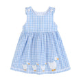 Load image into Gallery viewer, Dress: Blue Gingham Goose A Line Dress