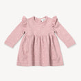 Load image into Gallery viewer, Milan Ruffle Bobble Sweater Knit Baby Dress (Organic Cotton)