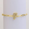 Load image into Gallery viewer, Bracelet: CZ Initial Bubble Balloon Bracelet (Gold Filled)