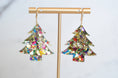 Load image into Gallery viewer, Earrings: Christmas Tree Confetti
