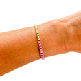 Load image into Gallery viewer, Bracelet: Colored Enamel Box Chain - 18K Gold