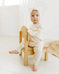 Load image into Gallery viewer, Milan Pastel Ruffle Sweater Knit Baby Jumpsuit Organic Cotton: Blush