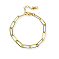 Load image into Gallery viewer, Bracelet: Paper Clip Bracelet w/Gold Lobster Clasp