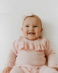 Load image into Gallery viewer, Milan Pastel Ruffle Sweater Knit Baby Jumpsuit Organic Cotton: Blush