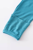 Load image into Gallery viewer, Baby Ruffle Gown: Teal (2 PC Bamboo Set)