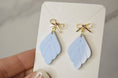 Load image into Gallery viewer, Earrings: Blue Leaf, Drop & Dangle Earrings