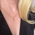 Load image into Gallery viewer, Charm for Necklace: 18k Gold Filled Mini Bezel CZ Cross Charm