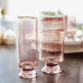 Load image into Gallery viewer, Gold Rimmed Glass (Blush)
