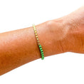 Load image into Gallery viewer, Bracelet: Colored Enamel Box Chain - 18K Gold