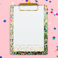 Load image into Gallery viewer, Confetti Clipboard (Small Notepad Size 5" x 6.6")