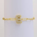Load image into Gallery viewer, Bracelet: CZ Initial Bubble Balloon Bracelet (Gold Filled)