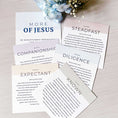 Load image into Gallery viewer, Devotional Card Set w/Stand: More of Jesus