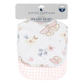 Load image into Gallery viewer, Bib Set: Butterfly/Blush Gingham Bibs