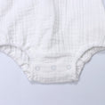 Load image into Gallery viewer, HeyPeacock Baby Romper, 100% Muslin Cotton, Boy (White)