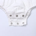 Load image into Gallery viewer, Baby Ruffle Romper (100% Muslin Cotton) White