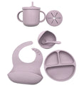 Load image into Gallery viewer, HeyPeacock Baby and Toddler Feeding Sets, Food-Grade Silicone (Lilac)