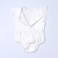 Load image into Gallery viewer, Baby Ruffle Romper (100% Muslin Cotton) White