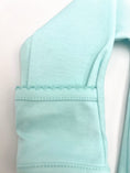 Load image into Gallery viewer, 100% PIMA Cotton Newborn Pleated Gown & Hat Set: Aqua (0-6 months)